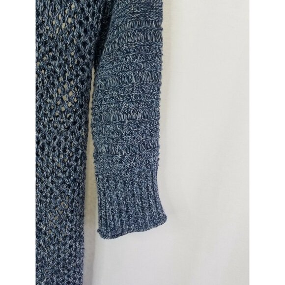 Eddie Bauer Women's Small Sweater Knit Blue V Neck - Picture 4 of 7